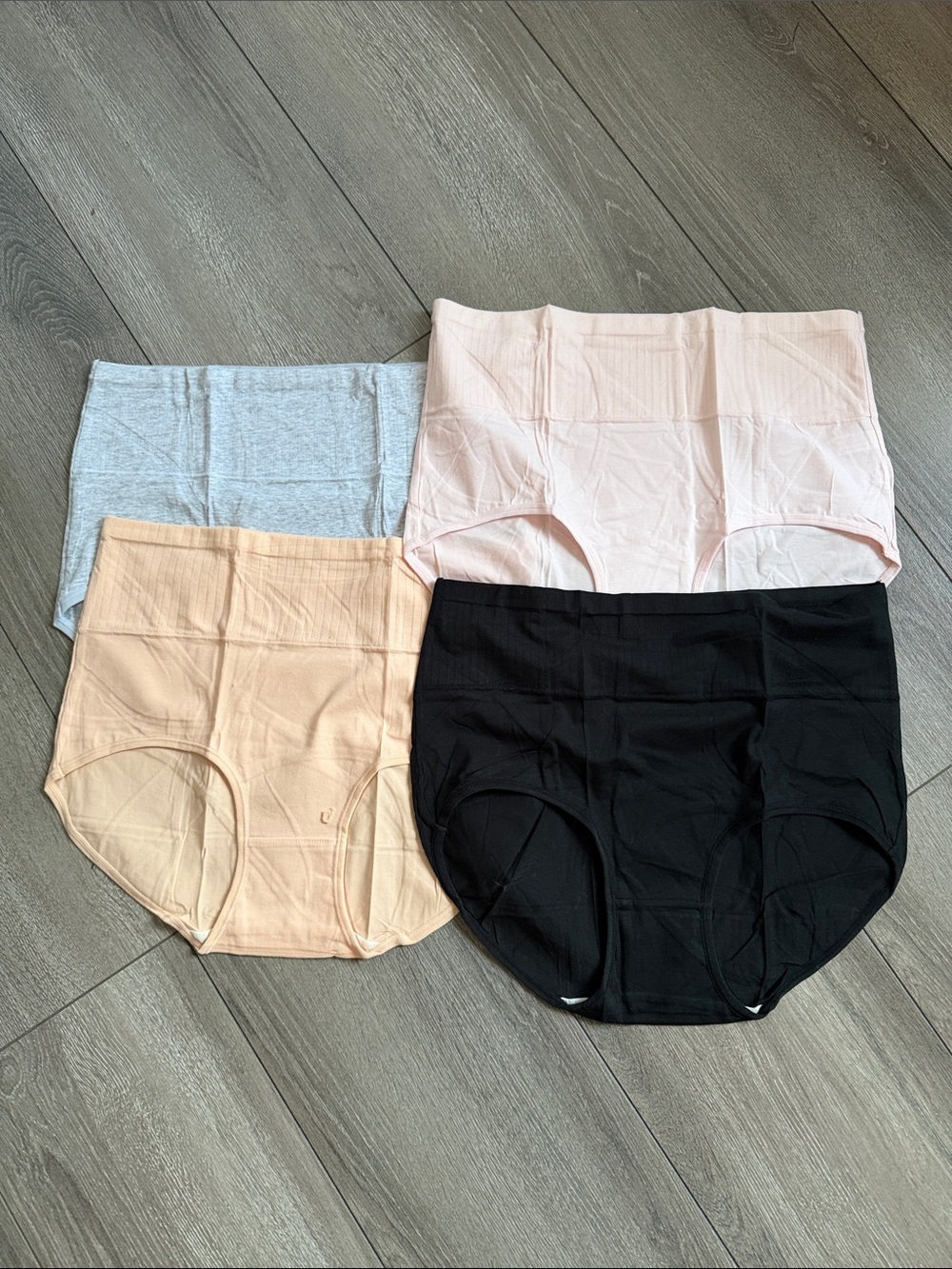 Women's High-Waist Comfort Briefs - Black, Light Pink, Peach, Heather Gray
